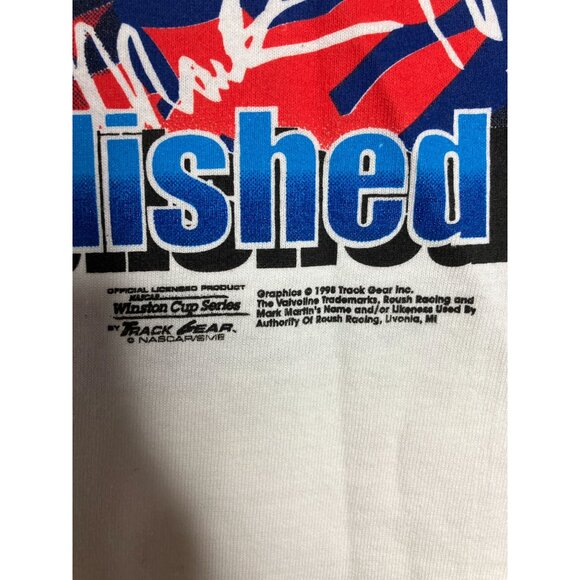 Vintage 90's Mark Martin Racing Graphic T-Shirt Men's Large Double Sided - Picture 6 of 8